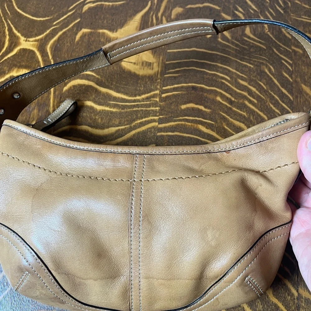 Coach Tan Leather SoHo Hobo Shoulder Bag - Picture 4 of 14